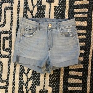American Eagle Outfitters Women's Faded Blue Jean Shorts